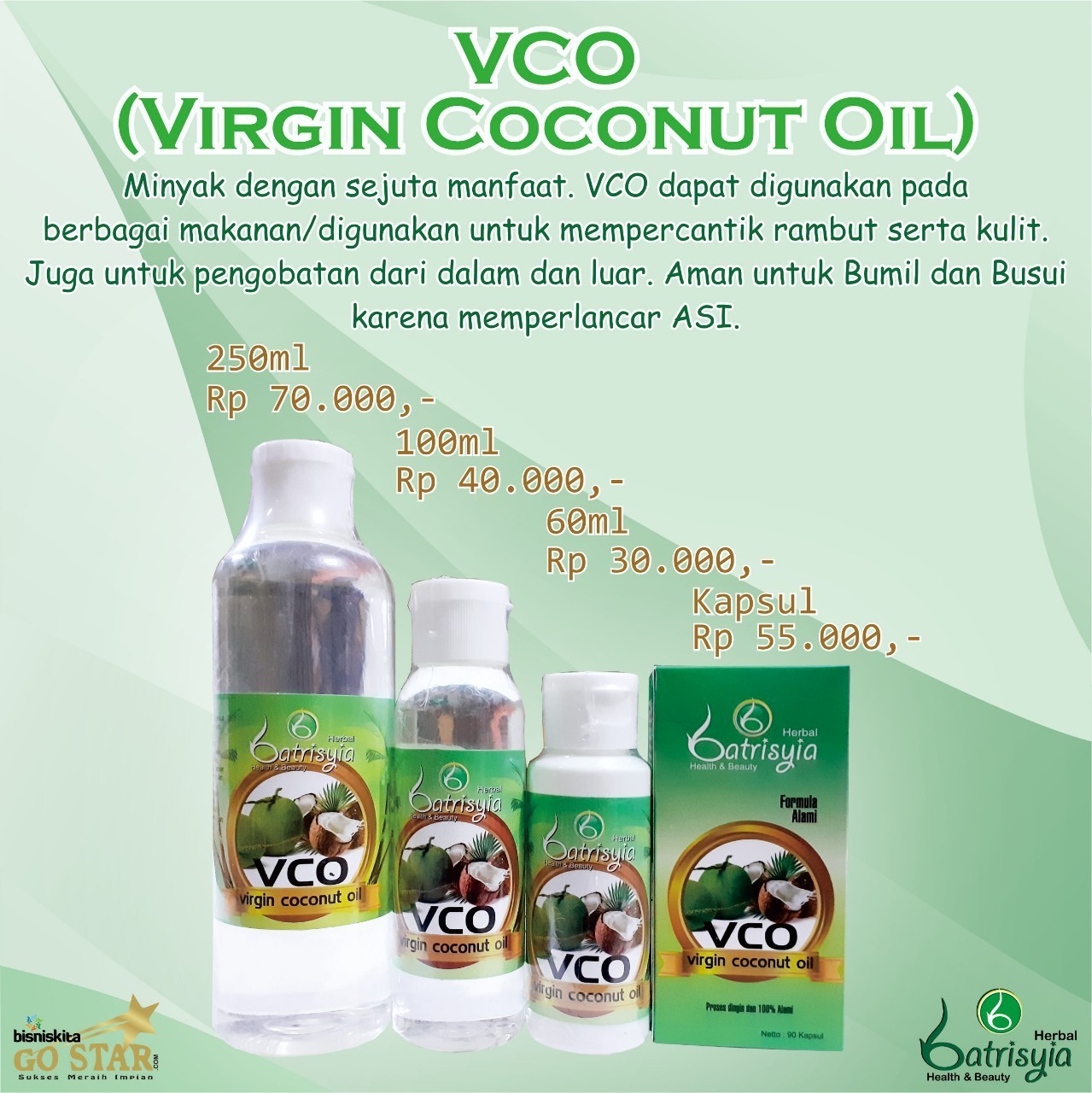 VIRGIN COCONUT OIL°VCO°MINYAK AJAIB°HERBAL