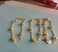 Gelang perak sepuh kuning